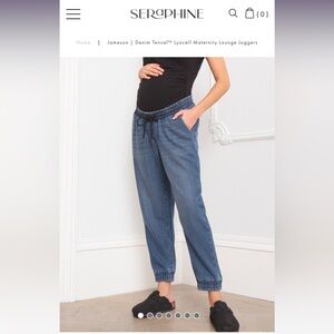 Seraphine Jameson Denim Tencel Lyocell Maternity Lounge Joggers